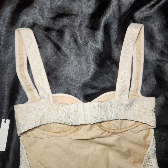 Rumored Lover Boy Cream Sparkle Lace Mini Dress - Picture 11 of 14